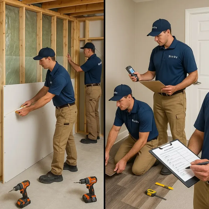 Repairs and Reconstruction process in Leeds, ME
